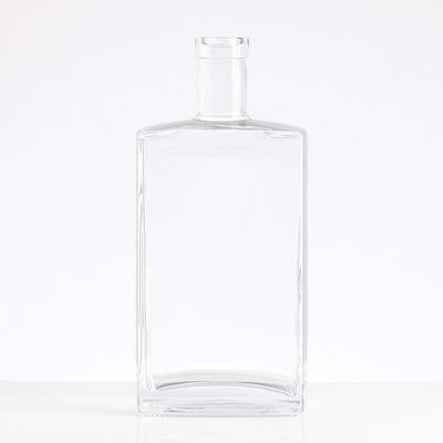 Customized Clear Glass Flat Square Wine Bottle for Medicinal Liquor OEM/ODM Welcome