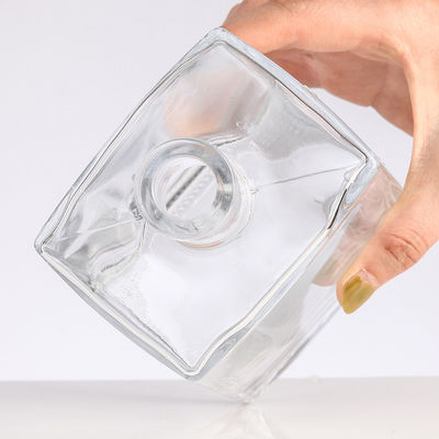 Customized Clear Glass Flat Square Wine Bottle for Medicinal Liquor OEM/ODM Welcome