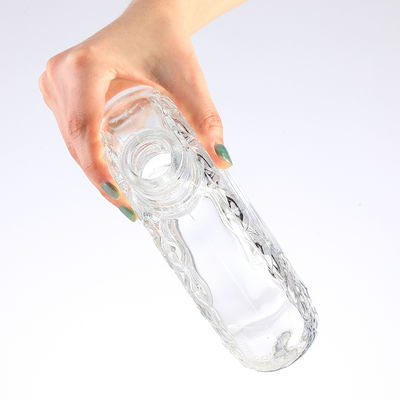 Hot Stamping Surface Handling 500 ml Glass Bottle for Whisky Drinks in Clear Design