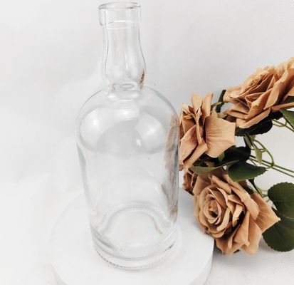 500ml Whiskey Bottle Glass for Vodka Brandy Whiskey Hot Stamping Surface Handling