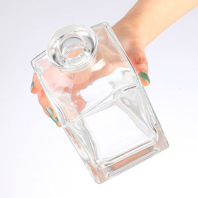 Glass Body Custom Square Wine Bottle with Logo and Cork Clients' Specific Requirements