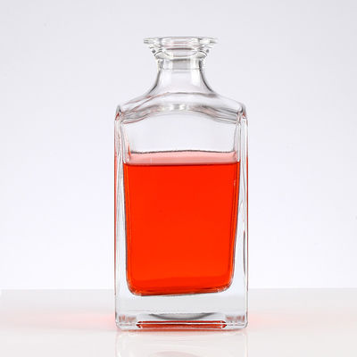 Glass Body Custom Square Wine Bottle with Logo and Cork Clients' Specific Requirements
