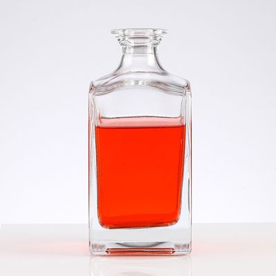 Glass Body Custom Square Wine Bottle with Logo and Cork Clients' Specific Requirements