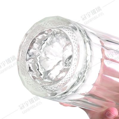 Acceptable Customer's Logo Creative Clear Wine Bottle Short Neck Liquor Wine Glass Bottle