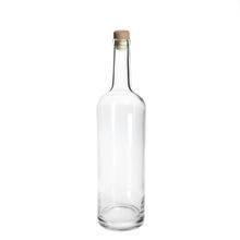 Glass Wine Bottle with Cork and Acceptable Customer's Logo Clear 750ml 1000ml