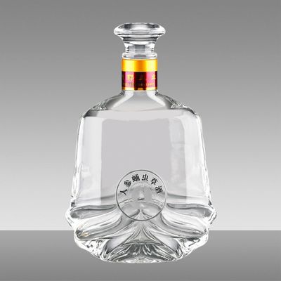 500ml 750ml Glass Wine Bottle Brandy Whisky XO Brandy Wine Glass Bottle With Glass Cap