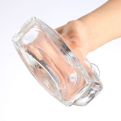 Hot Flat Glass Wine Bottle with Screw Cap Capacity 200ml/300ml/500ml/750ml/1000ml