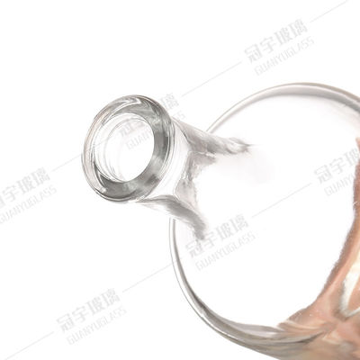 Acid Etch Surface Round Shape 750ML RUM WHISKEY Glass Bottles for Alcohol Packaging