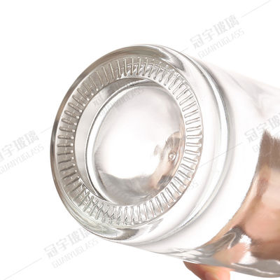 Acid Etch Surface Round Shape 750ML RUM WHISKEY Glass Bottles for Alcohol Packaging