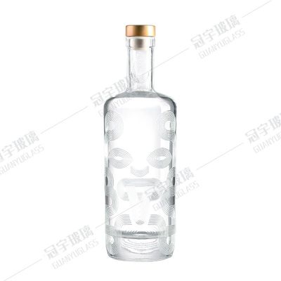 Base Material Whole Bottle Vodka and Brandy Glass Bottle with Screen Printing