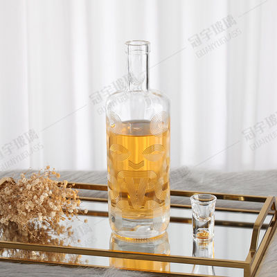 Base Material Whole Bottle Vodka and Brandy Glass Bottle with Screen Printing