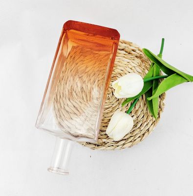 Glass Collar Round Shape Brandy Tequila Whisky Bourbon Empty Bottle 500ml Transparent