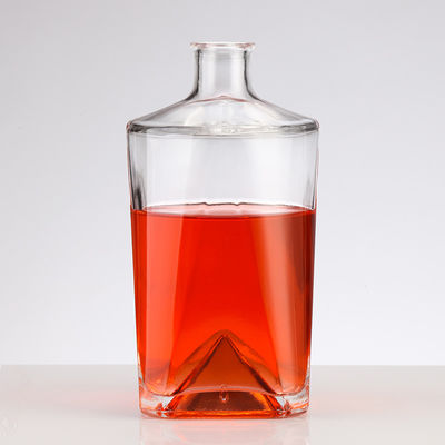 Clients' Specific Requirements 500ml Round Glass Wine Bottle with Square Bottom