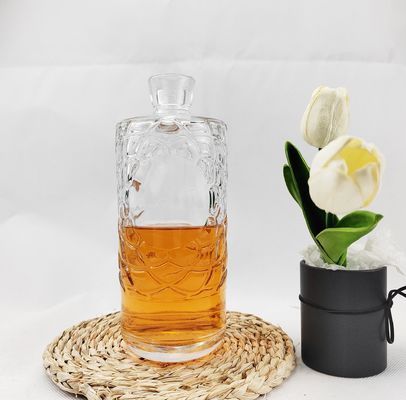 Super Flint Clear Glass Painted Vodka Bottle 750Ml Cap Color Custom Color for Sample