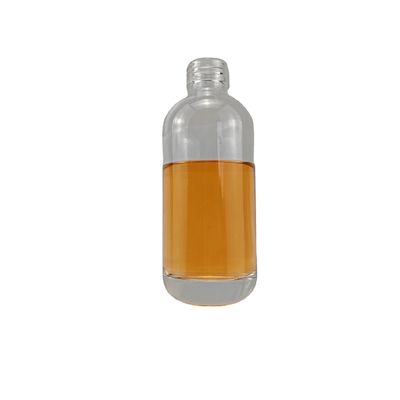 Inside Engraving 250ml Clear Frosted Vodka Glass Bottle with Wooden Cork Stopper