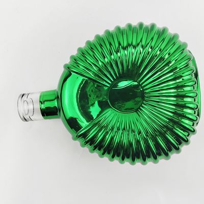 700ml Glass Electroplating Process Wine Bottle for Colorful Brandy and Green Beer