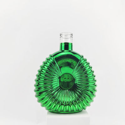 700ml Glass Electroplating Process Wine Bottle for Colorful Brandy and Green Beer