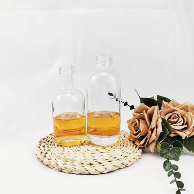200ml 375ml 500ml 700ml 750ml Round Shape Frosted White Ice Wine Glass Bottle for Whisky