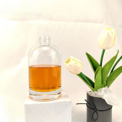 750ML 700ml Tall Round Custom Glass Bottle for Water Beverage Rum Vodka Whisky Gin Liquor