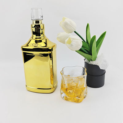750ml Brown Glass Wine Bottle with Textured Surface in Beverage and Whisky