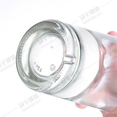 Acid Etch Surface Handling 500ml Empty Glass Bottle for Home Decoration and Alcohol