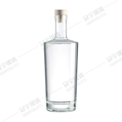 Acid Etch Surface Handling 500ml Empty Glass Bottle for Home Decoration and Alcohol