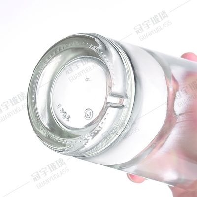 Acid Etch Surface Handling 500ml Empty Glass Bottle for Home Decoration and Alcohol
