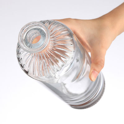500ml Wine Glass Bottle with Cork Clear Transparent and Acid Etch Surface Handling