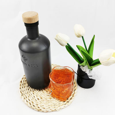 700ML Super Flint Square Glass Vodka Bottle Glass Spirits Bottle Custom Glass Bottle