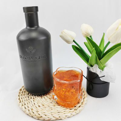700ML Super Flint Square Glass Vodka Bottle Glass Spirits Bottle Custom Glass Bottle