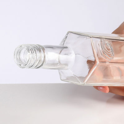 Glass Wine Bottles for Rum Bourbon Vodka Tequila Handcrafted Old Liquor Glass Bottle