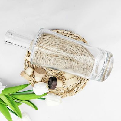 Custom Glass Bottle for Champagne Guaranteed Unique Spirit Vodka Cylinder Liquor Bottle