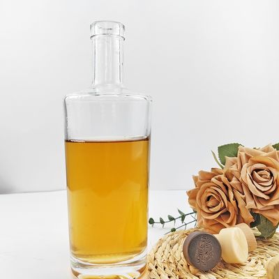 Custom Glass Bottle for Champagne Guaranteed Unique Spirit Vodka Cylinder Liquor Bottle