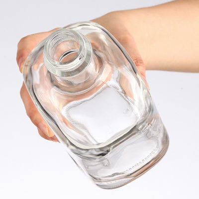 Beverage Industrial 50ml Mini Glass Bottle with Metal Screw Cap and Customized Logo