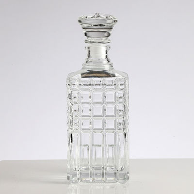 500ml 750ml Clear Glass Bottle for Whisky Brandy Vodka High End Luxury Cork Sealing