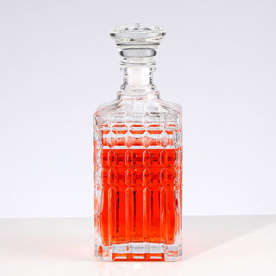 500ml 750ml Clear Glass Bottle for Whisky Brandy Vodka High End Luxury Cork Sealing