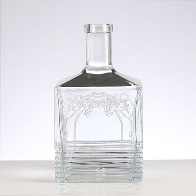 Custom Color 500ml 700ml 750ml Nordic Empty Rum Whisky Vodka Spirit Glass Liquor Bottle With Cork For Liquor Whiskey