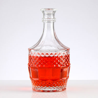 Transparent 500ml Beauty Wine Glass Bottle with Unique Design and Cork Sealing Type