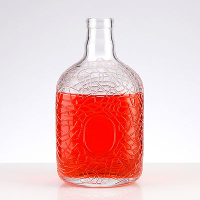 Transparent 500ml Beauty Wine Glass Bottle with Unique Design and Cork Sealing Type