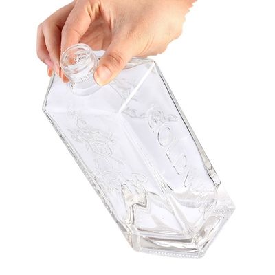 500ml Frosted Glass Bottle for Industrial Home Decoration Liquor Bottle