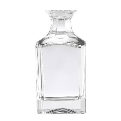 OEM/ODM Welcome 2021 Amazon Square Whiskey Decanter 750ml Lead-free Glass Wine Bottle