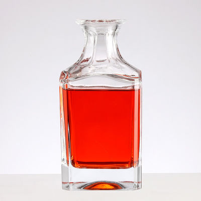 OEM/ODM Welcome 2021 Amazon Square Whiskey Decanter 750ml Lead-free Glass Wine Bottle