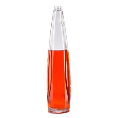 Clear Evian Mineral Water Glass Bottle 350ml 500ml 750ml with Hot Stamping Cap and Wine