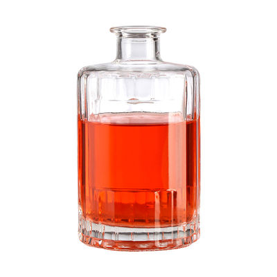 Hot Stamping Surface Handling Custom Logo Empty Glass Bottle for Liquor Rum Gin Tequila