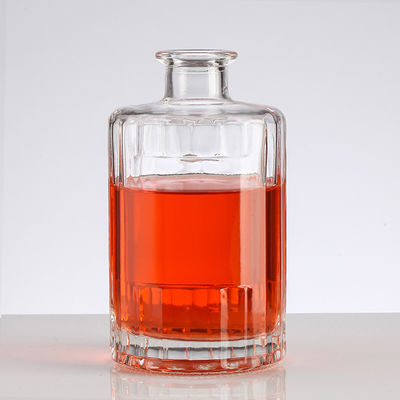 Hot Stamping Surface Handling Custom Logo Empty Glass Bottle for Liquor Rum Gin Tequila