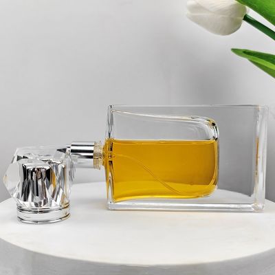 Clear 100ml 50ml Glass Perfume Refill Bottle with Silver Sprayer Stylish and Durable