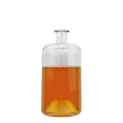 Acceptable Customer's Logo 500ml Clear Brandy Whiskey Empty Wine Bottle with Cork