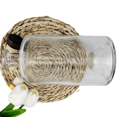 Acceptable Customer's Logo 500ml Clear Brandy Whiskey Empty Wine Bottle with Cork