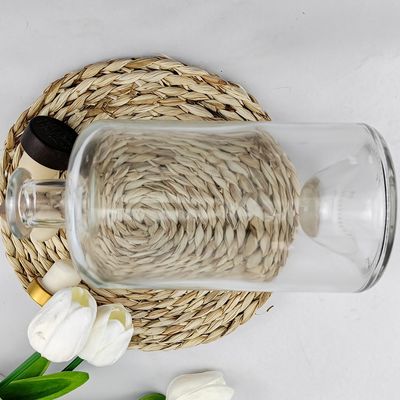 Acceptable Customer's Logo 500ml Clear Brandy Whiskey Empty Wine Bottle with Cork
