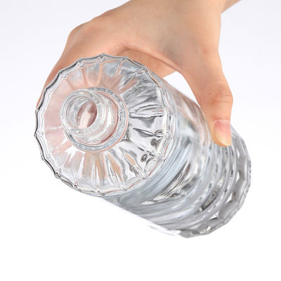 Customized Logo Clear Glass Round Wine Bottle with Short Neck and Thin Mouth Beverage